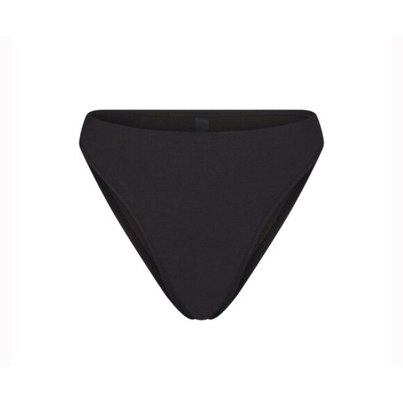 SKIMS SWIM HIGH LEG BIKINI BOTTOM ONYX - Picture 1 of 7